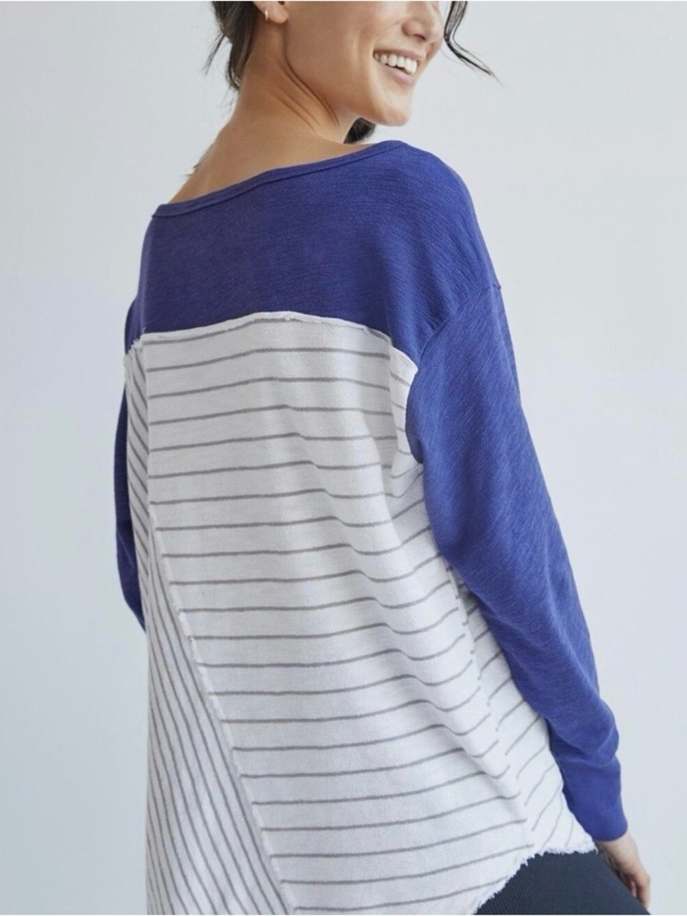 Anthropologie Daily Practice striped tunic top size L